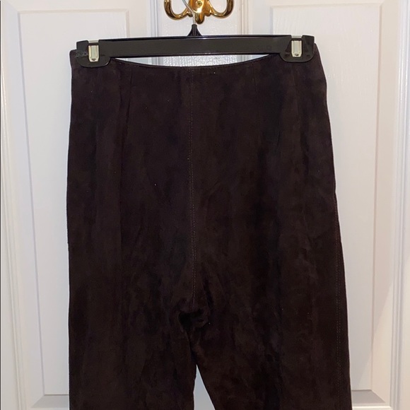 Vintage Prada Brown Suede Flared pants - Picture 4 of 13
